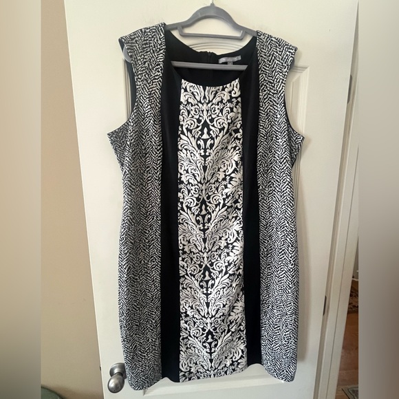 NY Collection Dresses & Skirts - NY Collection Black and White Sleeveless Patterned Dress Women’s Size 2X